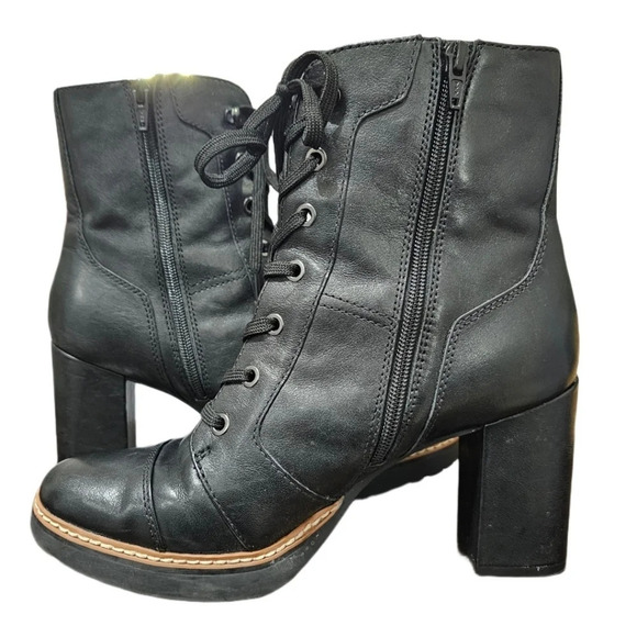 Naturalizer Camden Leather Combat Booties - Picture 6 of 9